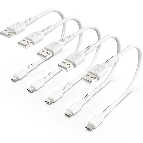 ULIFTUS 30 cm Micro USB Cable Short Pack of 5 USB to Micro Charging Cable