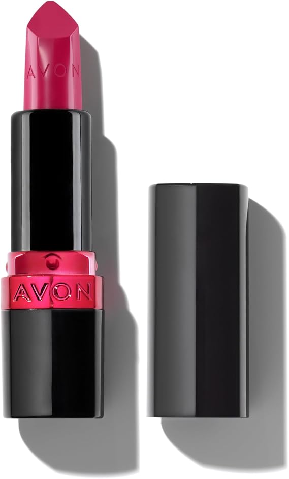 Avon Ultra Creamy Satin-finish Lipstick Hibiscus with Vitamin E, Avocado Oil and Jojoba Oil for a Creamy and Comfy Feel, Rich Colour  Coverage, Cruelty Free