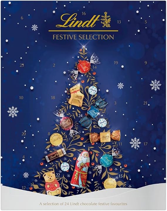 Lindt Festive Selection Premium Advent Calendar 296g, Gold