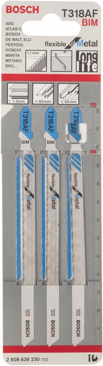 Bosch Accessories Professional Zubehör 2608636230 Dekupaj Testere Bıçağı T 318 AF