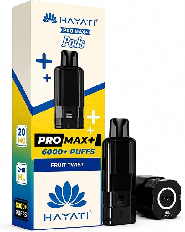 Hayati Ultra Pro Max 6000+ Puffs Pod Fruit Twist, Smooth Draw & Long Lasting