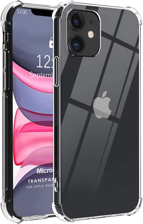 Microsonic Apple iPhone 12 için Kılıf Shock Absorbing Şeffaf [iPhone 12 ile Uyumlu Kılıf - Şeffaf]