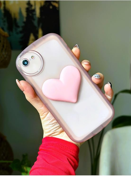 Go Aksesuar Iphone 7-8 - Se 2020 ile Uyumlu 3d Oyuncak Kalp Model Şeffaf Kılıf