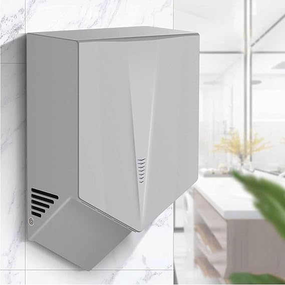 Automatic Electric Hand Dryer, Commercial Wall Mounted Electric Hand Dryers, Automatic Induction Hands Dryer High Speed Hand Dryer for Kitchen, Bathroom and Toilet,Silver