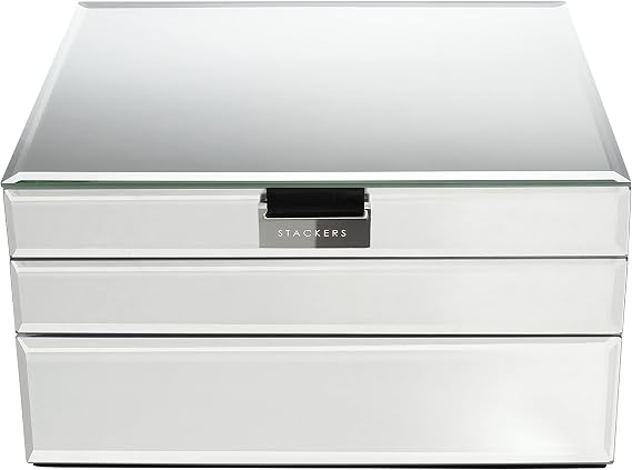 Stackers Clear Glass Classic Jewellery Box Set of 3