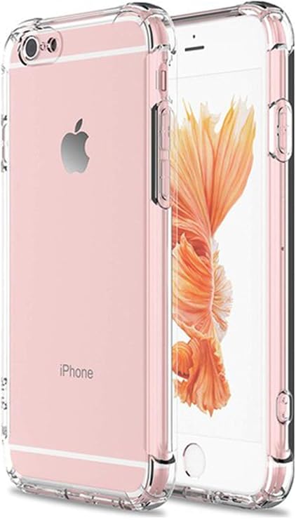 KZY iPhone 6/6s Şeffaf Airbag Antishock Silikon Kılıf ve Tam Kaplayan Seramik Siyah Ekran Koruyucu