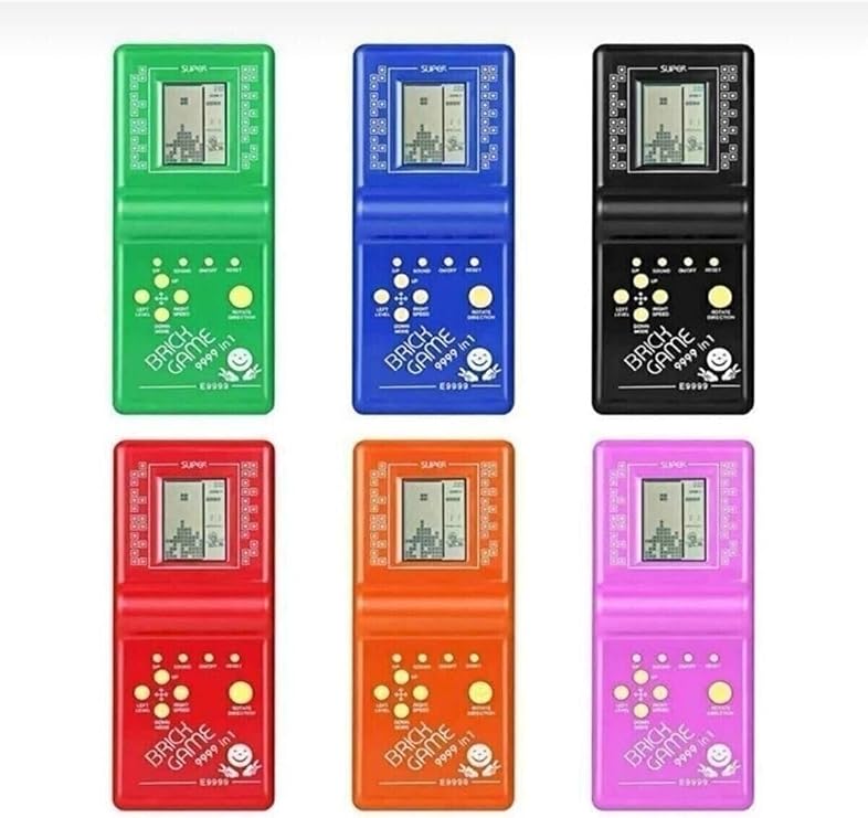 Gameboy El Konsolu Renkli Pilli Tetris Nostaljik Oyuncak Tetris Karışık Renk Pil