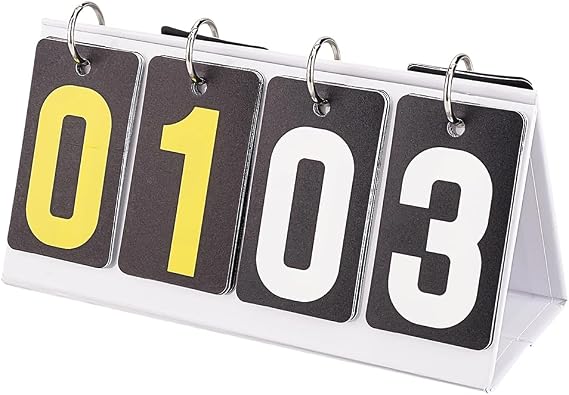 CREATCABIN Portable Scoreboards Score Keeper 4-Digital Tabletop Scoreboard