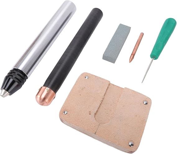 Flint Knapping Tool Set Portable High Durability Crystal Stone Tools for Beginners Outdoor Use 6PCS
