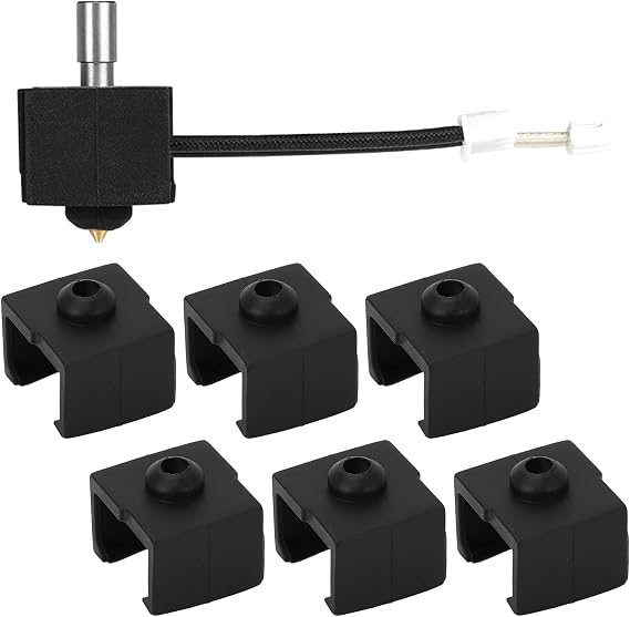 6Pcs 3D Printer Hotend Silicone Socks, High Temperature Heater Block Silicone Cover for For Ender 3 V3 SE, 3D Printer Hotend Extruder