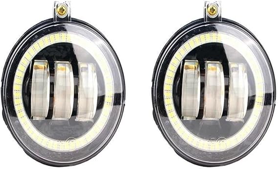 Front Headlight 2 Pieces For Dodge For Nitro 2007 2008 2009 2010 Angel Eye LED Fog Light Daytime Running Lamp DRL 30W Car Right + Left Headlamp