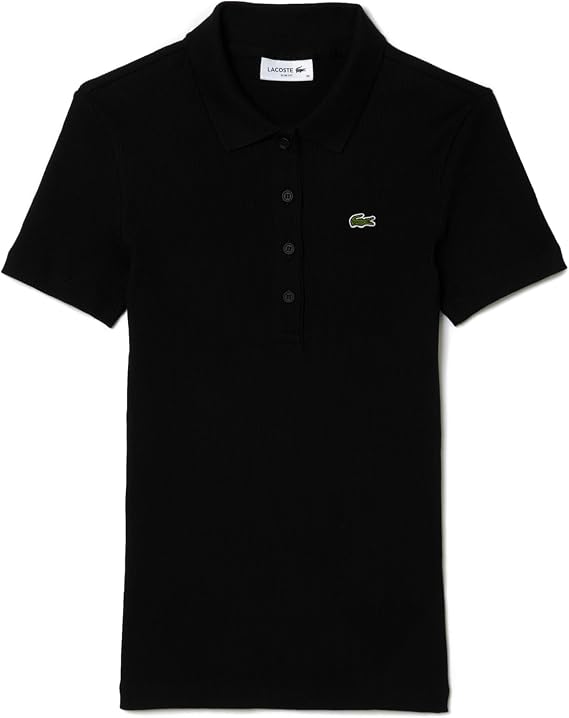 Lacoste DF5377 Women's Short-Sleeved Polo Shirt 4-Button Regular Fit