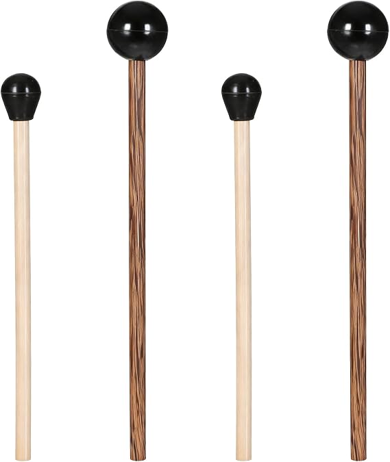4 Pcs Wooden Drum Mallets for Bass