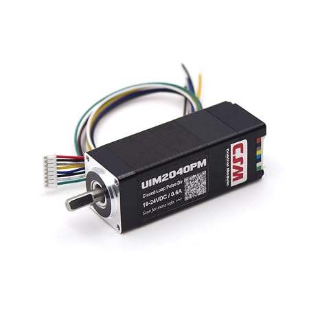 Closed Loop Stepper Motor with Pulse-Direction, Nema 8 Closed-Loop with Encoder, Driver and Controller for CNC Router, 3D Printer, Engraving Machine. 0.25-0.6A, 16-24VDC, 0.038N.m (UIM2040PM)