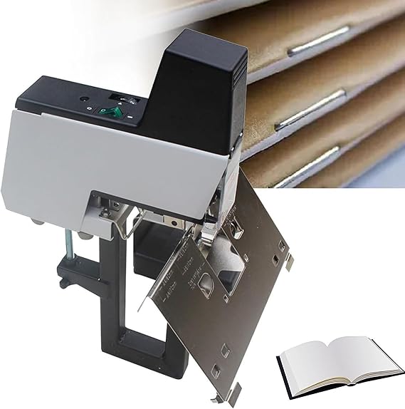 Electric Saddle Stapler for Heavy Book Binding, 106 Automatic Rapid Binder Machine with Foot Switch, Adjustable Intensity, Thickness up to 100mm, Ideal for Office Use