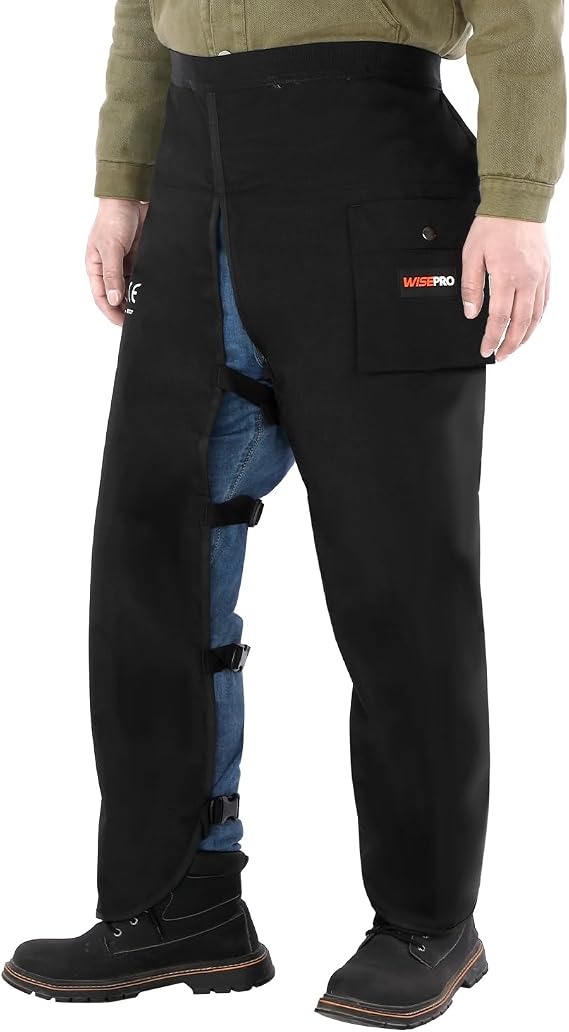 Chainsaw Chaps - Class 1, Protective Chainsaw Apron, Adjustable Chainsaw Chaps for Men/Women, Clothing Safety Trousers, Leg Guards, Forestry PPE Safety Gear