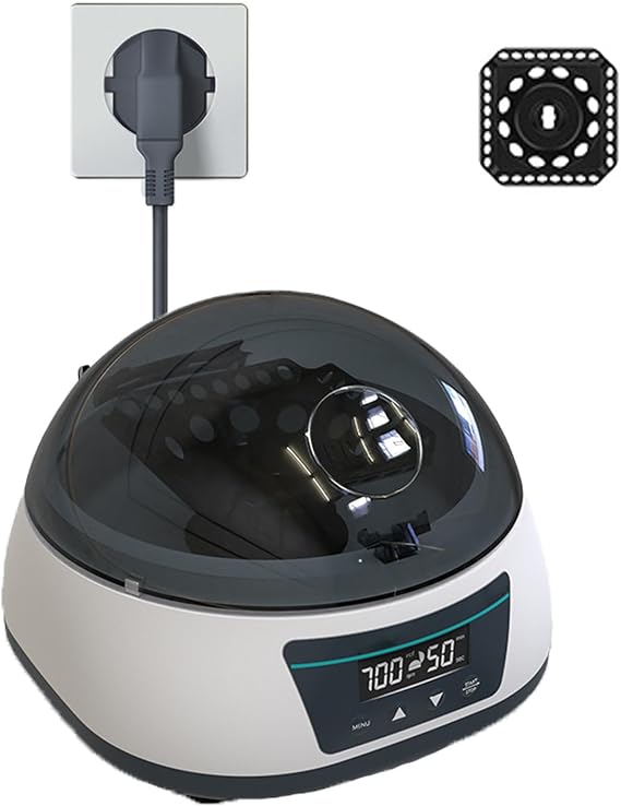 NYANS Mini High Speed Centrifuge Electric Centrifuge Machine, Rotor Capacity 0.2/0.5/1.5/2ml*12 (Centrifuge Tube) 0.2 * 8 * 4 rows (Row Tube) 0.5/1ml*12 (Micro Blood Collection Tube),miniB