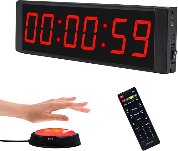 Gym Timer Clock for Home Gym, Fitness Timing with Start/Stop Button
