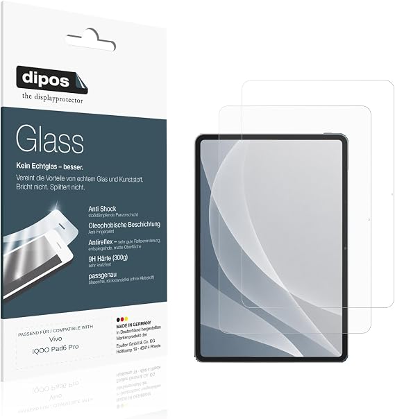 dipos 2x 9H Matte Screen Protector for Vivo iQOO Pad6 Pro