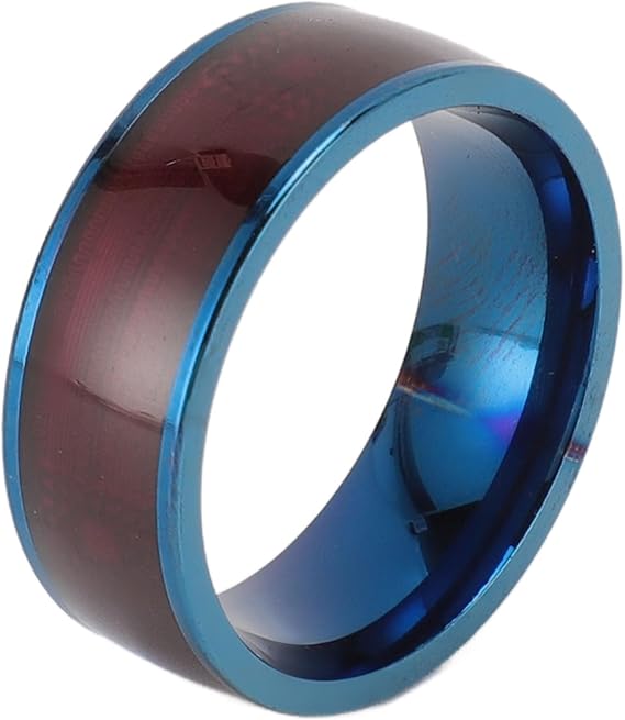 Fockety NFC Smart Ring, Waterproof Steel Mobile Phone NFC Ring for Ntag213 Chip, Wearable Fasion Ring for Men or Women Unlock Smart Door Locks, One Click File Transfer (Blue)