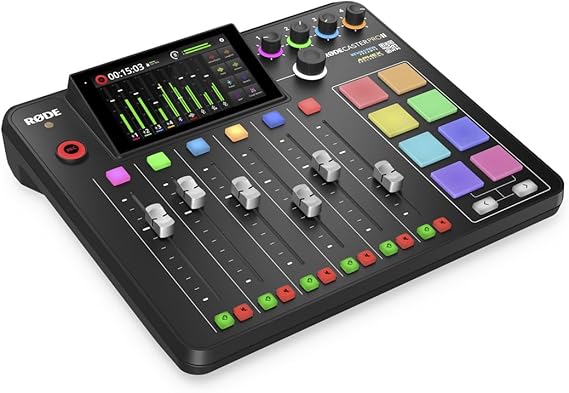 RØDE RØDECaster Pro II All-in-One Production Solution for Podcasting, Streaming, Music Production and Content Creation, Black