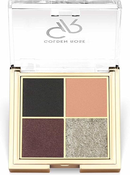 Golden Rose Quattro Eyeshadow Palette - 01 Midnight Kiss - Dörtlü Far Paleti