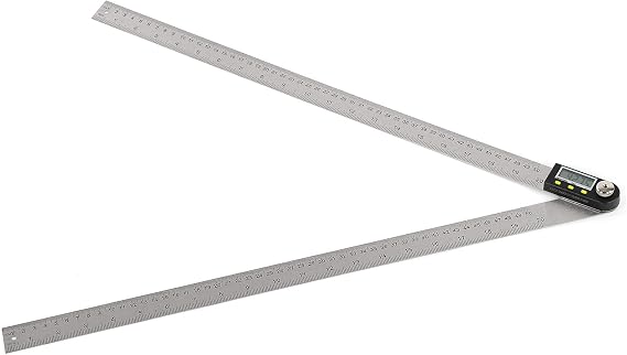Digital Angle Finder Ruler, 500mm LCD Display Wear Resistance Durable Stable Display Angle Ruler Stainless Steel for Woodworking