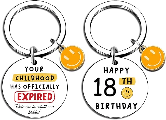 Ibiwe 18歳の誕生日プレゼント 女の子 男の子 キーホルダー 18歳 女の子 男の子 誕生日プレゼント ハッピー18歳の誕生日デコレーション 18歳の娘 息子に
