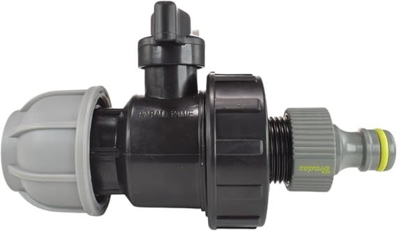 Mdpe Water Supply Pipe Outlet Valve to Garden Hose Fitting,Kits for 20mm,25mm and 32mm Pipe,Ideal for a Quick and Easy Water Supply Outlet (20mm)