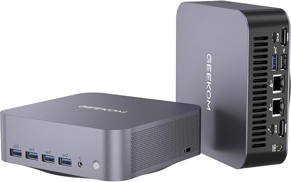 GEEKOM AI Mini PC GT1 Mega 14th Generation Strongest Intel Core U9-185H 16 Core/22 Threads/Up to 5.1GHz/24MB Cassille 32GB DDR5 5600MT/s+2TB M.2PCLe 4.0 SSD mini pc Windows11 Pro WiFi 7/BT5.4/HDMI