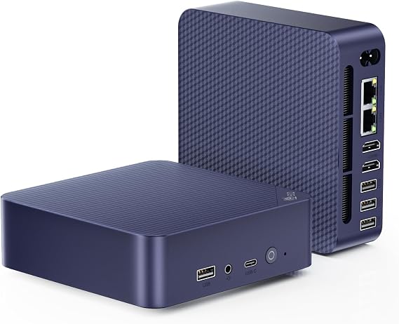 Beelink EQ14 Mini PC, Intel Twin Lake N150 (4C/4T, 3.6Ghz'e kadar), 16GB DDR4 RAM 500GB SSD, EQ14 Mini Bilgisayar Desteği 4K Çift HDMI Ekran, WiFi6, BT5.2, Çift LAN, NAS, Düşük Güç