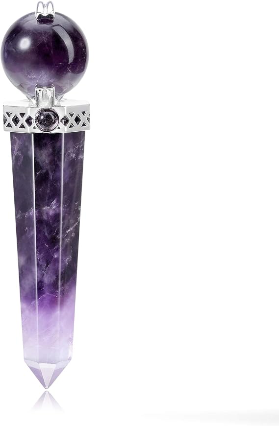 CrystalTears 3.2インチ アメジスト クリスタル ワンド レイキ ヒーリング クリスタル ポイント プリズム ジェムストーン ワンド タンブルポッシュ クォーツ クリスタル ヒーリングストーン 瞑想 ウィッカ クリスタルセラピー用