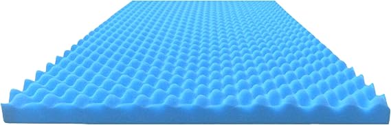 Airflow Foam Mattress Topper, Egg Crate Foam Pad, Hospital Mattress Pad and Bed Topper for Support, Pressure Relief and Weight Distribution. (Full)