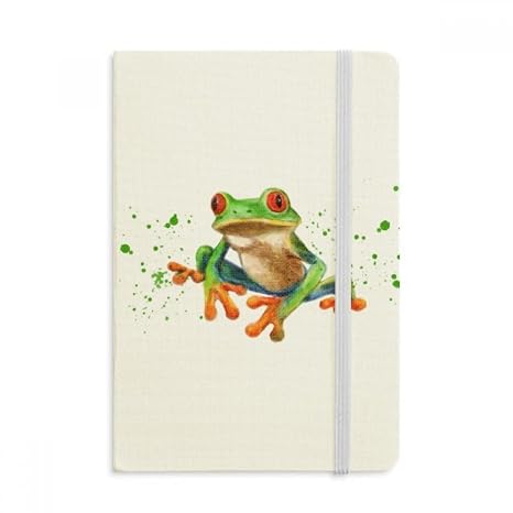DIYthinker Polipedatik Yeşil Kurbağalar Defter Kumaş Sert Kapak Klasik Günlük A5 A5 (144 X 210 mm) Çok Renkli