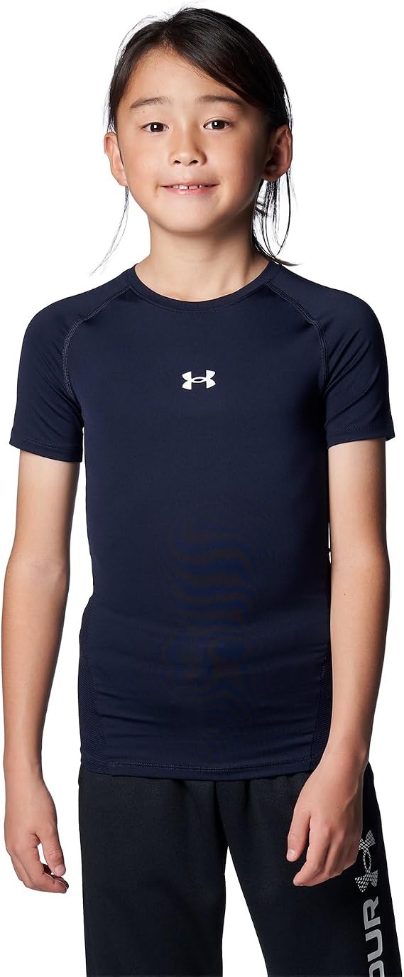 Under Armour トレーニングベースレイヤーUAヒートギアアーマー コンプレッション ショートスリーブ クルーネック シャツボーイズ