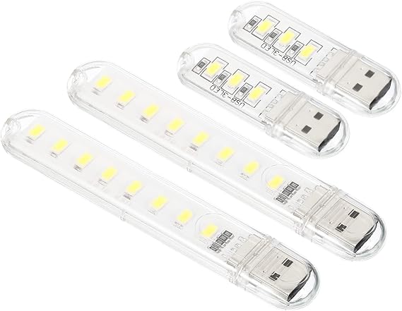 Patikil Usbナイトライト、ポータブルプラグインミニledランプスティック1セット、ホームデコレーション、読書、睡眠、キャンプ、ホワイト。