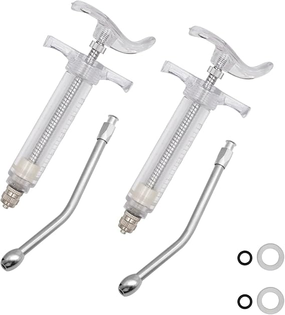 2個 クリア 再利用可能 ヤギ 注射器 ペット 給水 フィラー 2つのドレンチノズル付き 調節可能な投与量 ドレンチガンシリンジ 鳥 牛 羊 ヤギ 馬 豚 犬 給餌用品 10ml