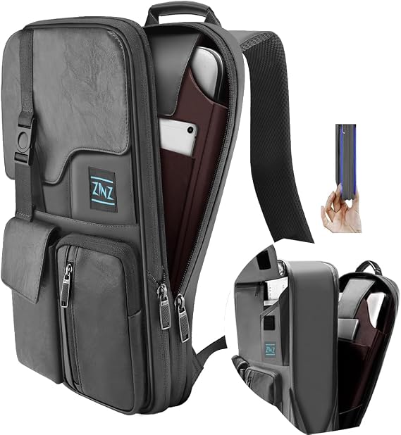 ZINZ Expandable Laptop Backpack 15 15.6 16 Inch,Dark Gray