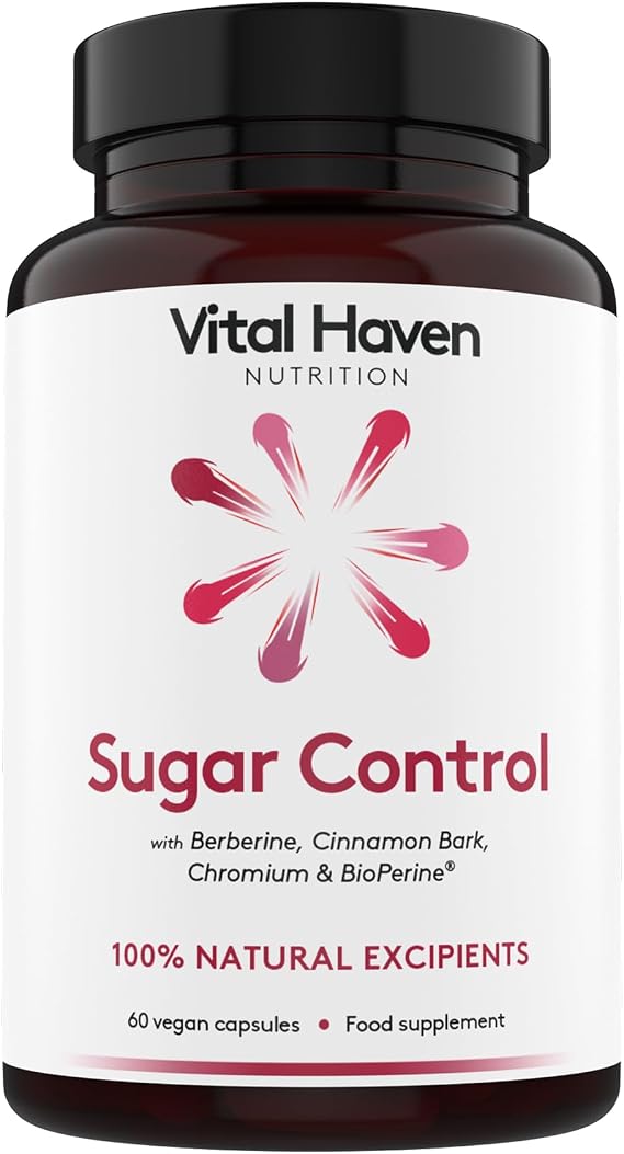 Blood Sugar Control Supplement Berberine + Cinnamon + Chromium - UK Made