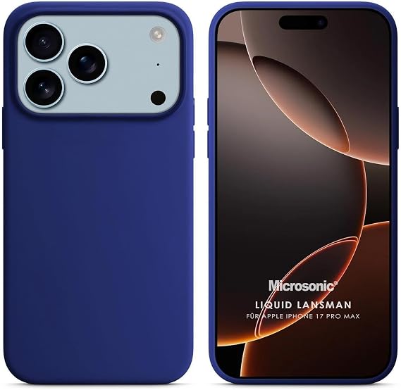 Microsonic Apple iPhone 17 Pro Max için Kılıf Liquid Lansman Silikon Lacivert [iPhone 17 Pro Max ile Uyumlu Kılıf - Lacivert]