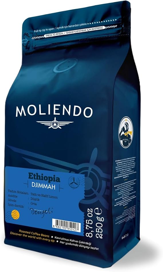 Moliendo Ethiopia Djimmah Yöresel Kahve (Çekirdek Kahve) 250 g