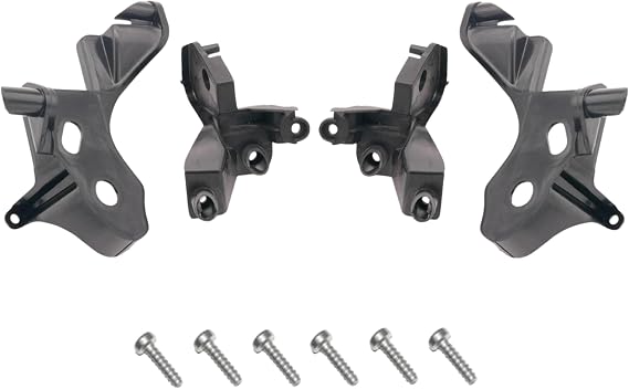 2X Headlight Repair Kit Bracket Mount Clips Compatible with Citroen C4 II & DS4 (2011-2017) - Left & Right Side Headlamp Housing Tab Fix - Replaces 6212.H0 6212.H1