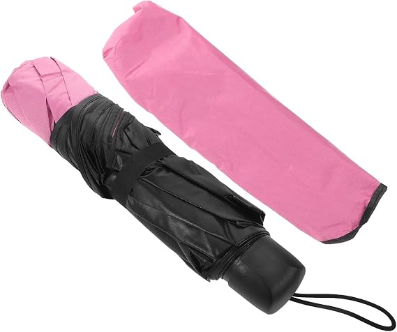 Colour Changing Foldable Umbrella for Backpack, Compact Pink UV Shade