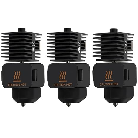 3Pcs 3D Printer Hot end Kit for Bambu Lab A1 Mini/A1/A2L, 0.2/0.4/0.6mm