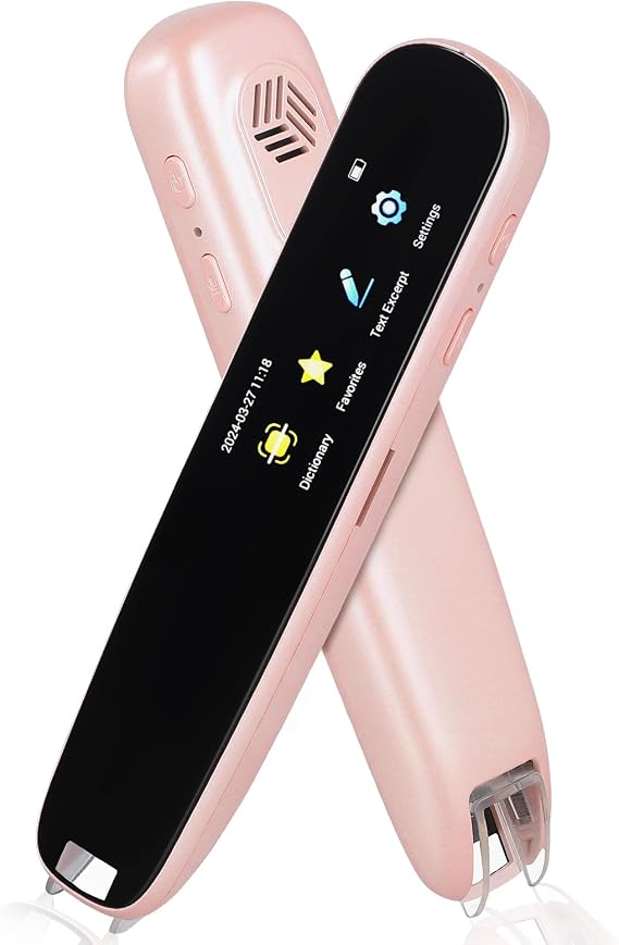 OCR Reader Pen, 112 Languages, Dyslexia Aid, Pink