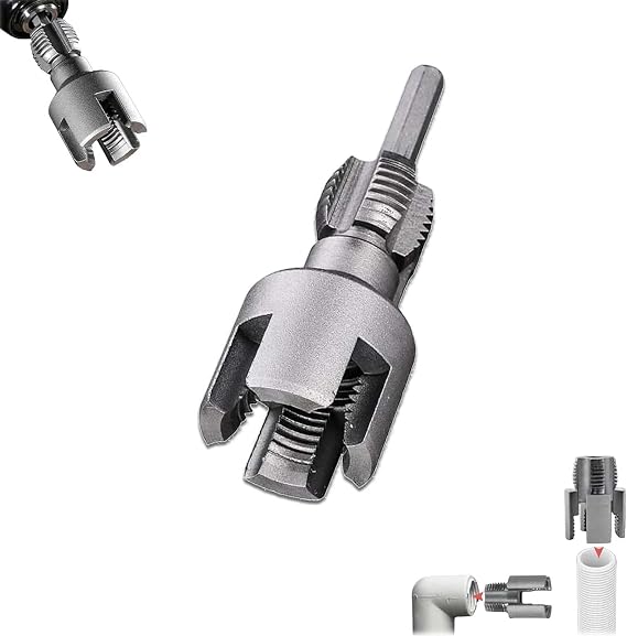 Entegre İç ve Dış Boru Dişleme Aleti, Boru Diş Kesme Aleti, Elektrikli Matkap Uyumlu PVC Boru Dişleyici, Plastik Boru Diş Kesme ve Açılı Cıvata Tamir Takımları (1/2")