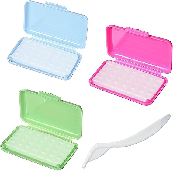 Dental Wax for Braces, Dental Oral Care Orthodontics Wax for Braces with Fruit Smell for Brace Wearers Gum Protection - 3 Boxs