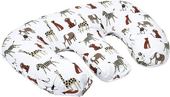 Cuddles Collection Twin Nursing Pillow Breast feeding Support 4 in 1 Pillow - Animal Kingdom