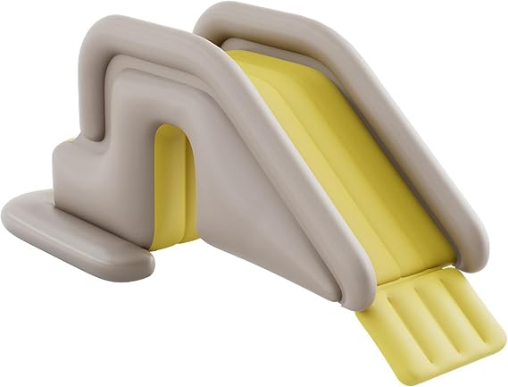 Inflatable Pool Slide Swimming Pool Slide With Wide Water fillable Base – Easy Setup Storage Indoor/outdoor For Kids Adults (khaki With Foot Pump)