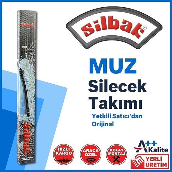 Silbak BMW 5 Serisi E61 ile uyumlu 2003-2010 Muz Silecek Takımı